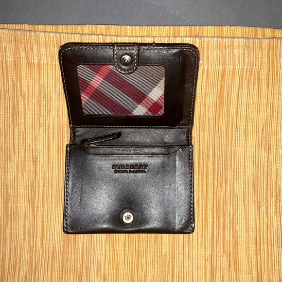 Burberry Blue label Striped Card Holder in Black and Red GUC - Picture 7 of 10